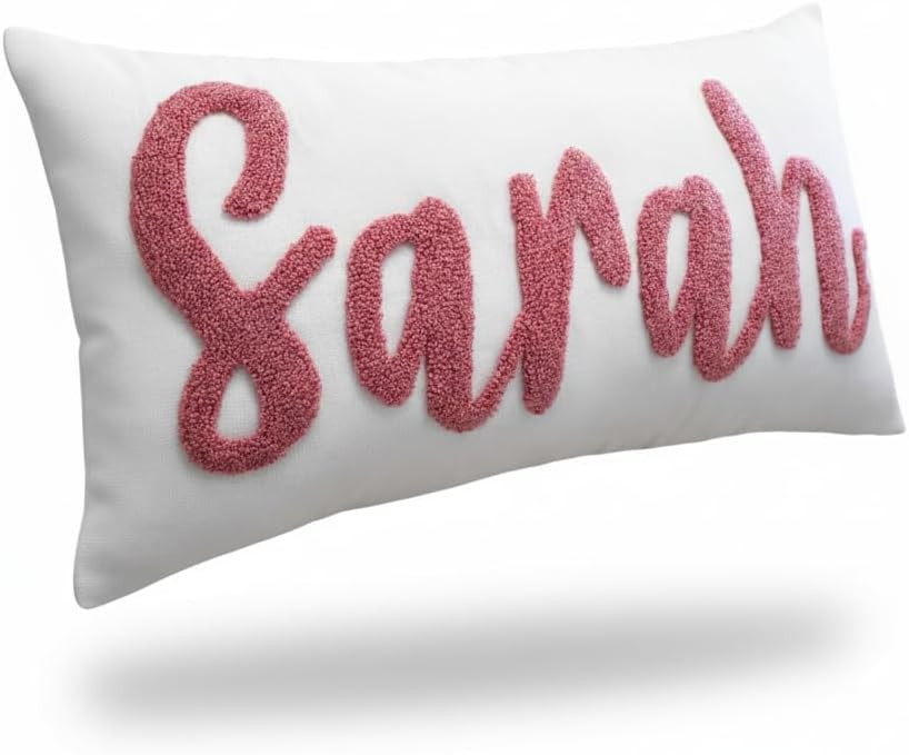 Amazon.com: mia'spillow lab Custom Embroidered Name Pillow – Personalized Decorative Cushion fo... | Amazon (US)