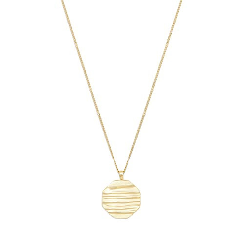 gorjana Women's Sunset Necklace, 18K Gold Plated, Wave Medallion Pendant | Amazon (US)