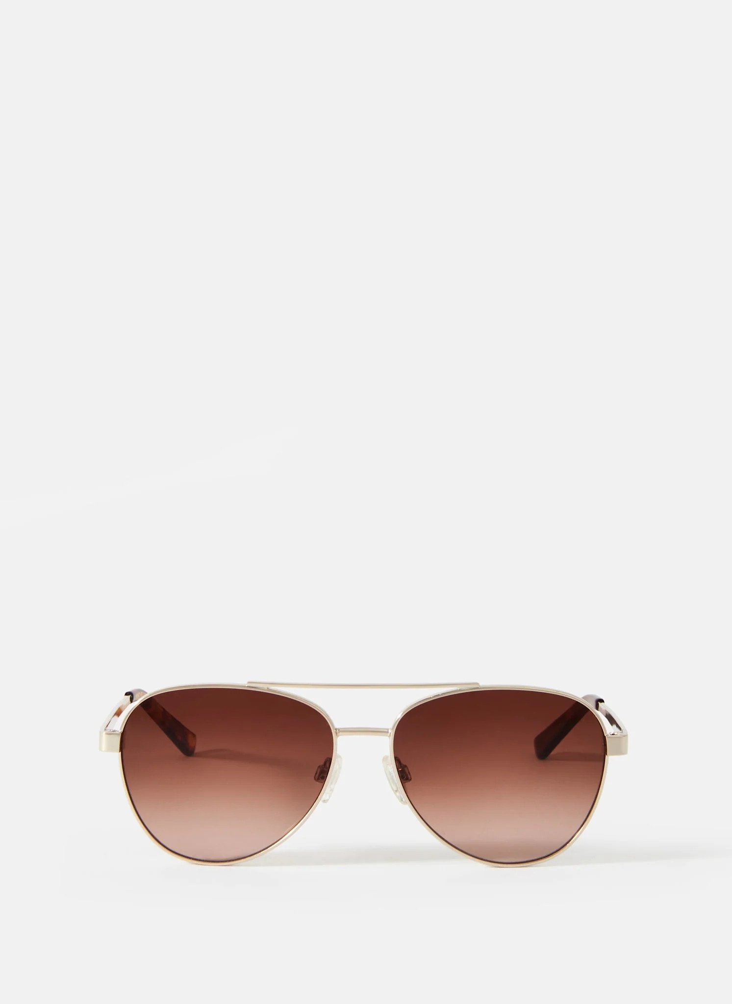 Gold Tone Gradient Aviator Sunglasses | Mint Velvet