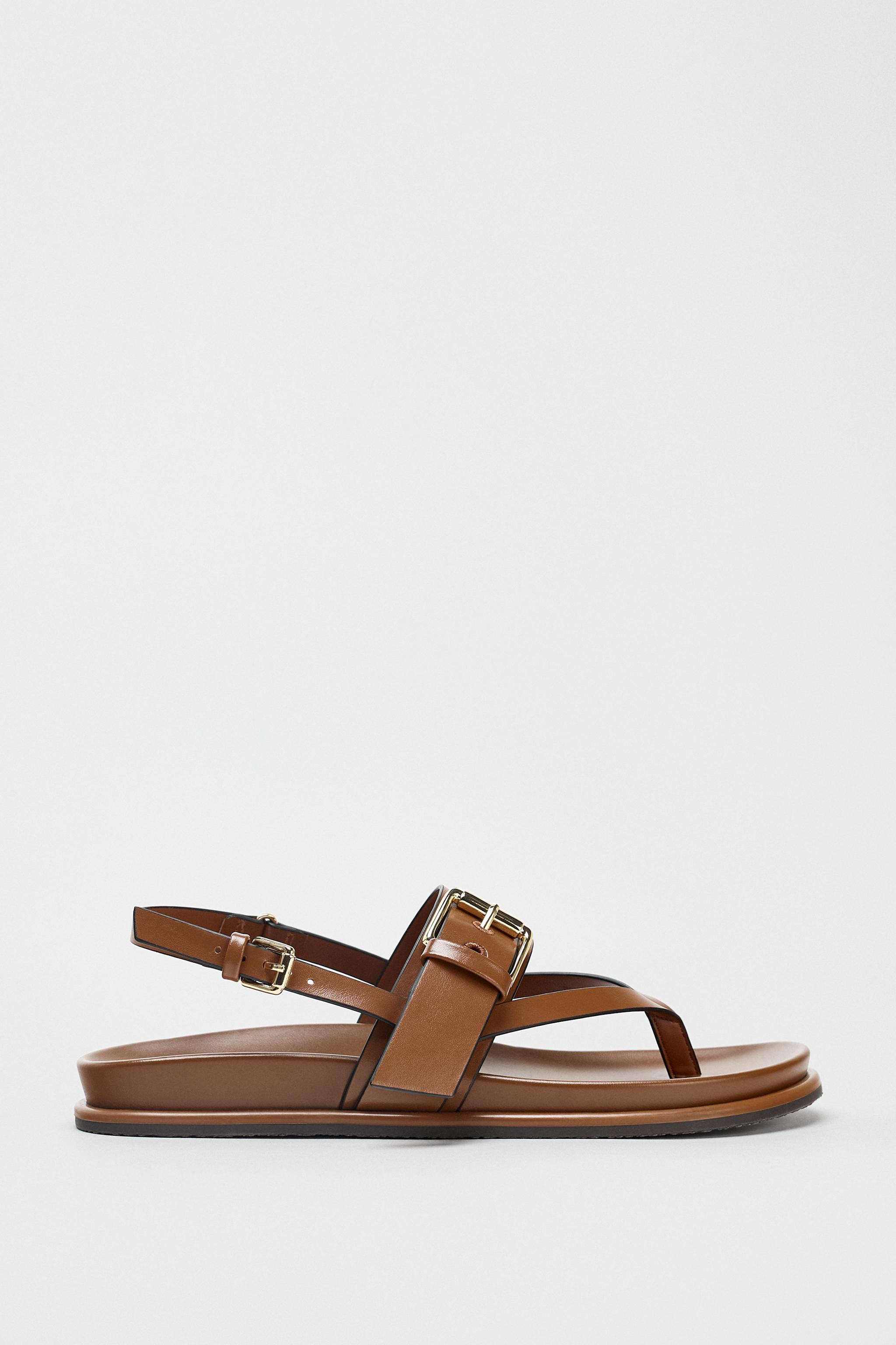 STRAPPY BUCKLE SANDALS | Zara US