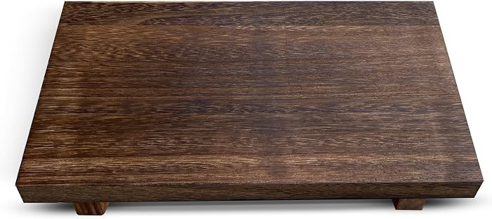 Rustic Pedestal Stand - Handmade Small Wood Tray - Soap Tray for Kitchen Sink, Bathroom (Brown, 1... | Amazon (US)