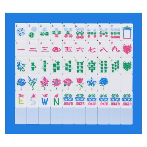 Jongyance American Mahjong Tile Set with Carrying Bag and Accessories, 160 Acrylic Engraved Mahjong Tiles(Light Blue | Amazon (US)