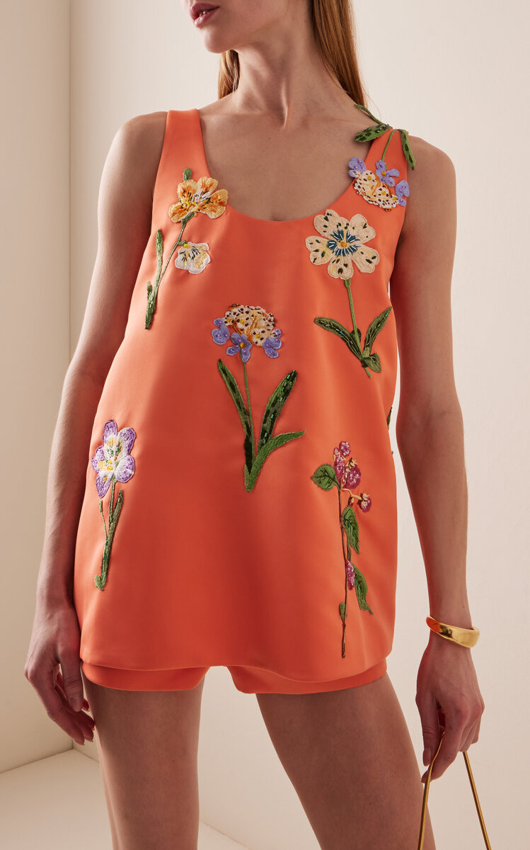 Helaine Embroidered Wild Flower Top | Moda Operandi (Global)
