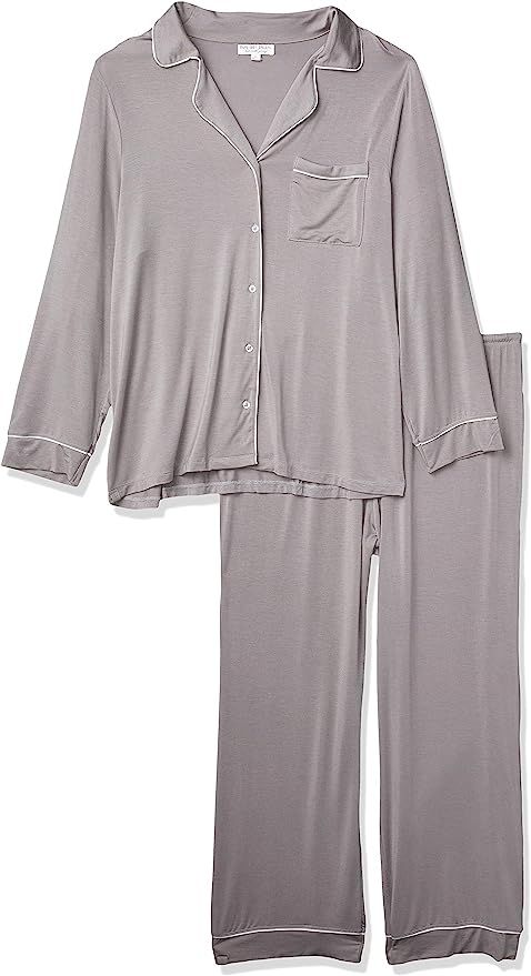 Barefoot Dreams Women's Luxe Milk Jersey Piped Pajama Set | Amazon (US)