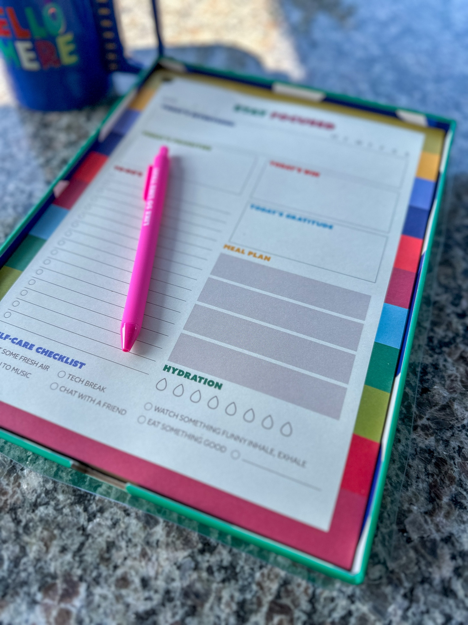 Start your day with this 150 Sheet Oversized Notepad with Pen by Tabitha Brown for Target. Helps you to stay focused. #TabithaBrown #Notepad #Pens #Planning 