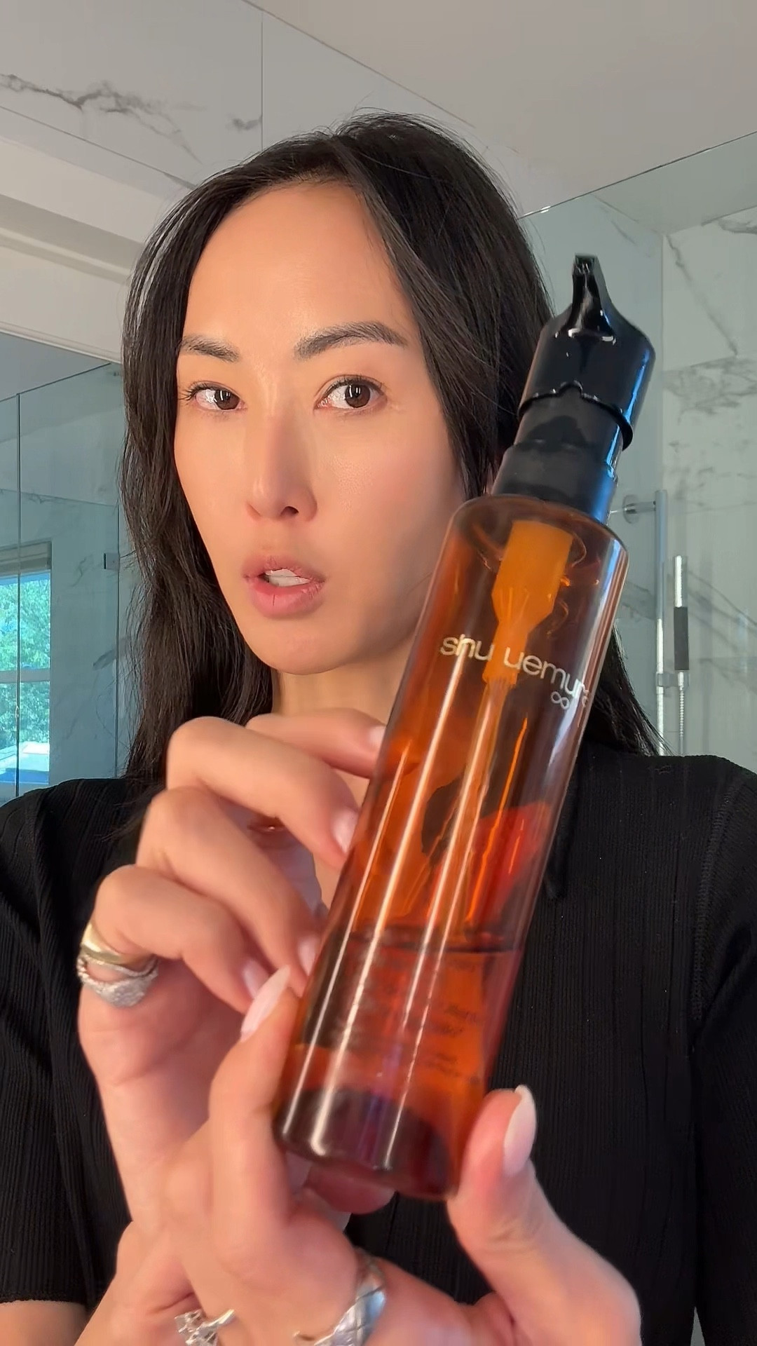 I’ve talked about this cleanser many times before, but the @shuuemura Ultime8 Oil Cleanser is unmatched. Paired with the Oil-in-Foam Cleanser, your skin has never felt cleaner or fresher✨🫧 #Ad, #shuuemura #ultime8, #paidlink, #asiano1eyelashcurler