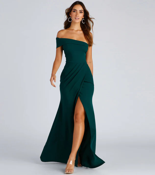 Susana Asymmetric Off Shoulder Mermaid Dress | Windsor Stores