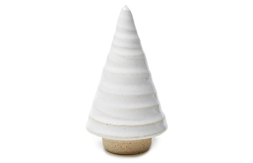 Spruce Tree Figurine, White | One Kings Lane