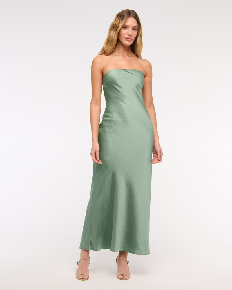 The A&F Julia Strapless Scarf Maxi Dress | Abercrombie & Fitch (US)