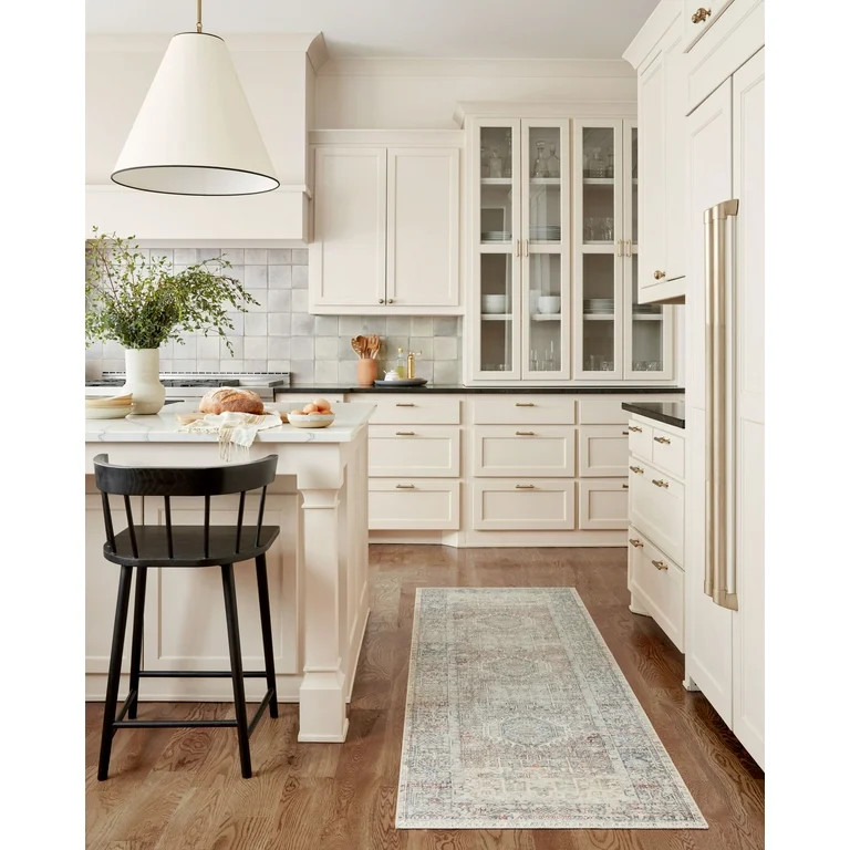 Chris Loves Julia x Loloi Jules Natural/Ocean 5'-0" x 7'-6" Area Rug | Walmart (US)