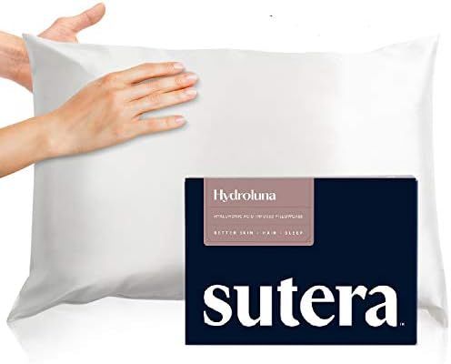 SUTERA Hydroluna Premium Silk & Hyaluronic Acid Pillow Case - 22 Momme Mulberry Silk, Promotes Sm... | Amazon (US)