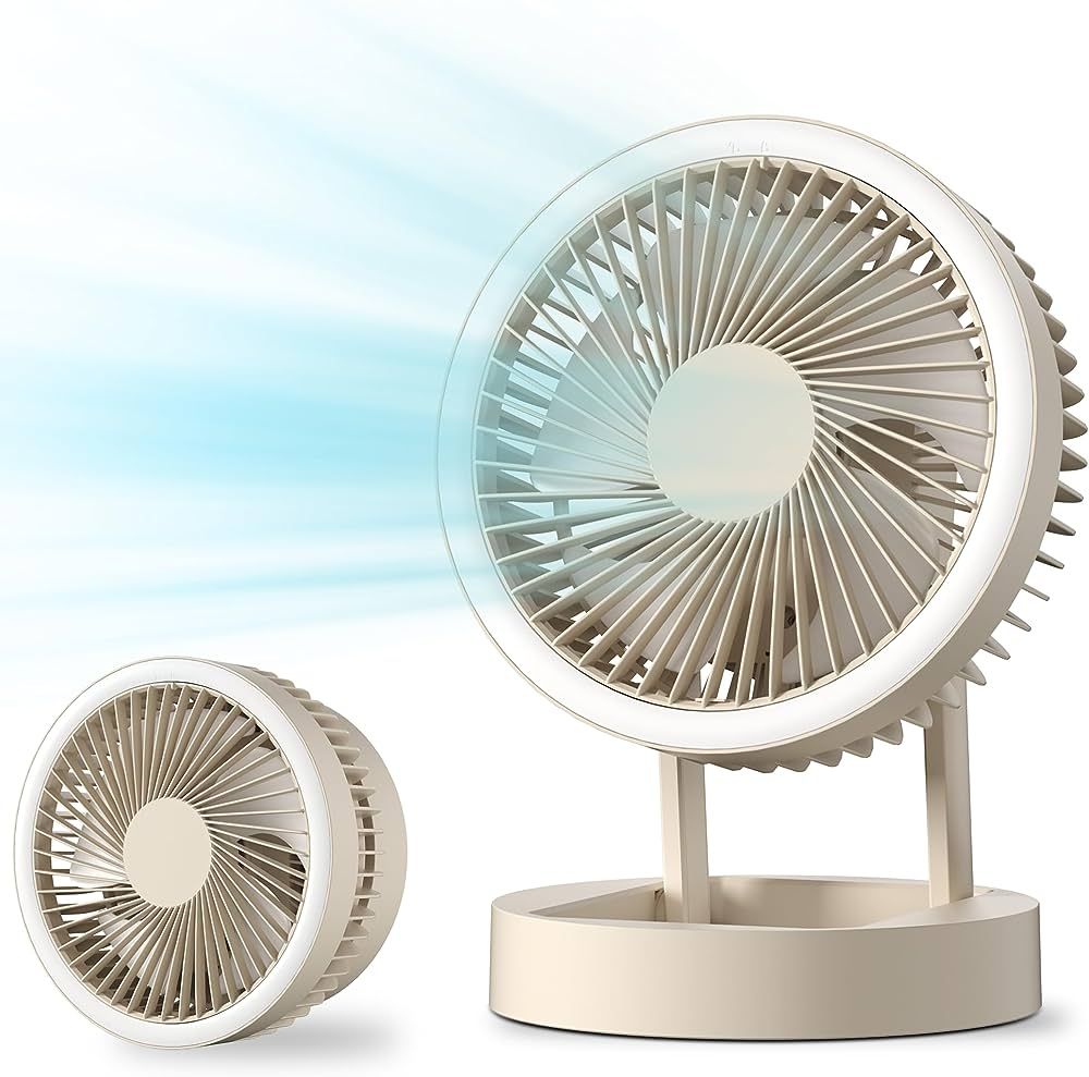 Kexi Portable Fan, 3 in 1 Personal Desk Fan,7 inch 3 Speed 10000mAh Battery Powered Fan,Small Tra... | Amazon (US)