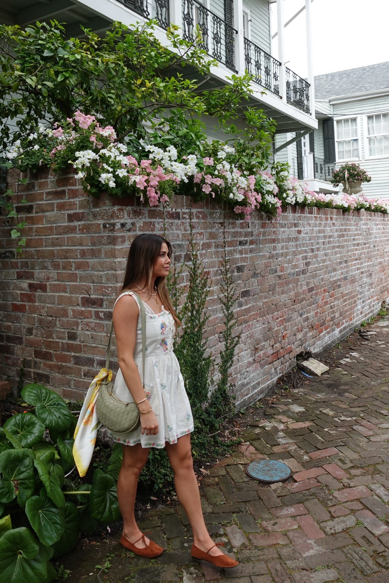Show me your mumu spring dress!  embroidered followers all around and sewn for the most flattering fit! 
Wearing S 