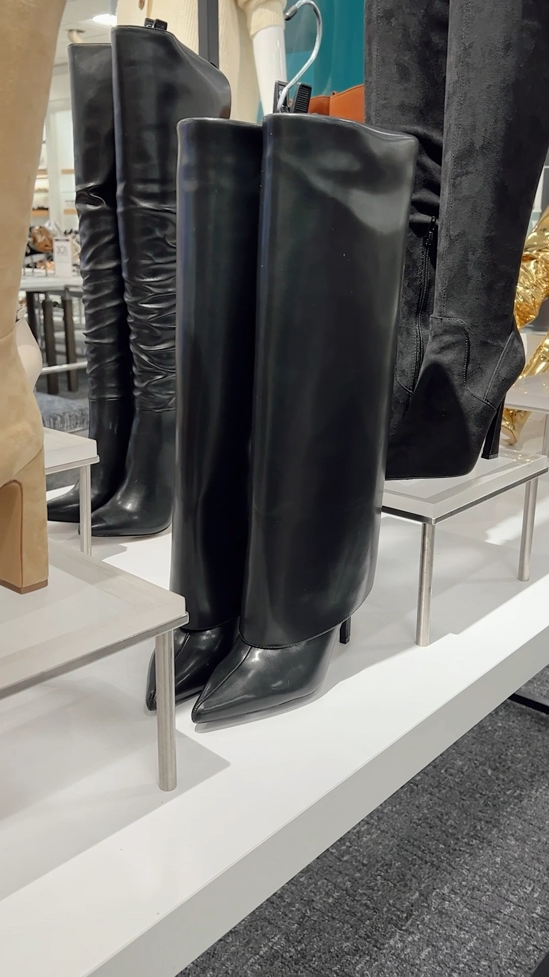 Fall boots that’s are a must have….these fold over boots are buttery soft and super chic. The heel is only about 3 inches and they fit true to size but I would take a 1/2 size up for socks or else they will be very fitted. They are wide calf friendly too. 

#LTKshoecrush