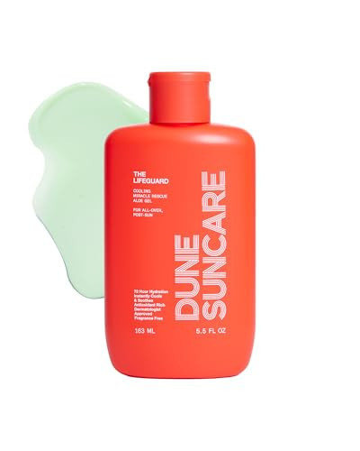 DUNE SUNCARE - The Lifeguard - Miracle Rescue Aloe Vera Gel for All-Over Sunburn Relief, Instantly Cooling, Hydrating Moisturizer, Non-Sticky, Fragrance Free (5.5 Fl Oz) | Amazon (US)