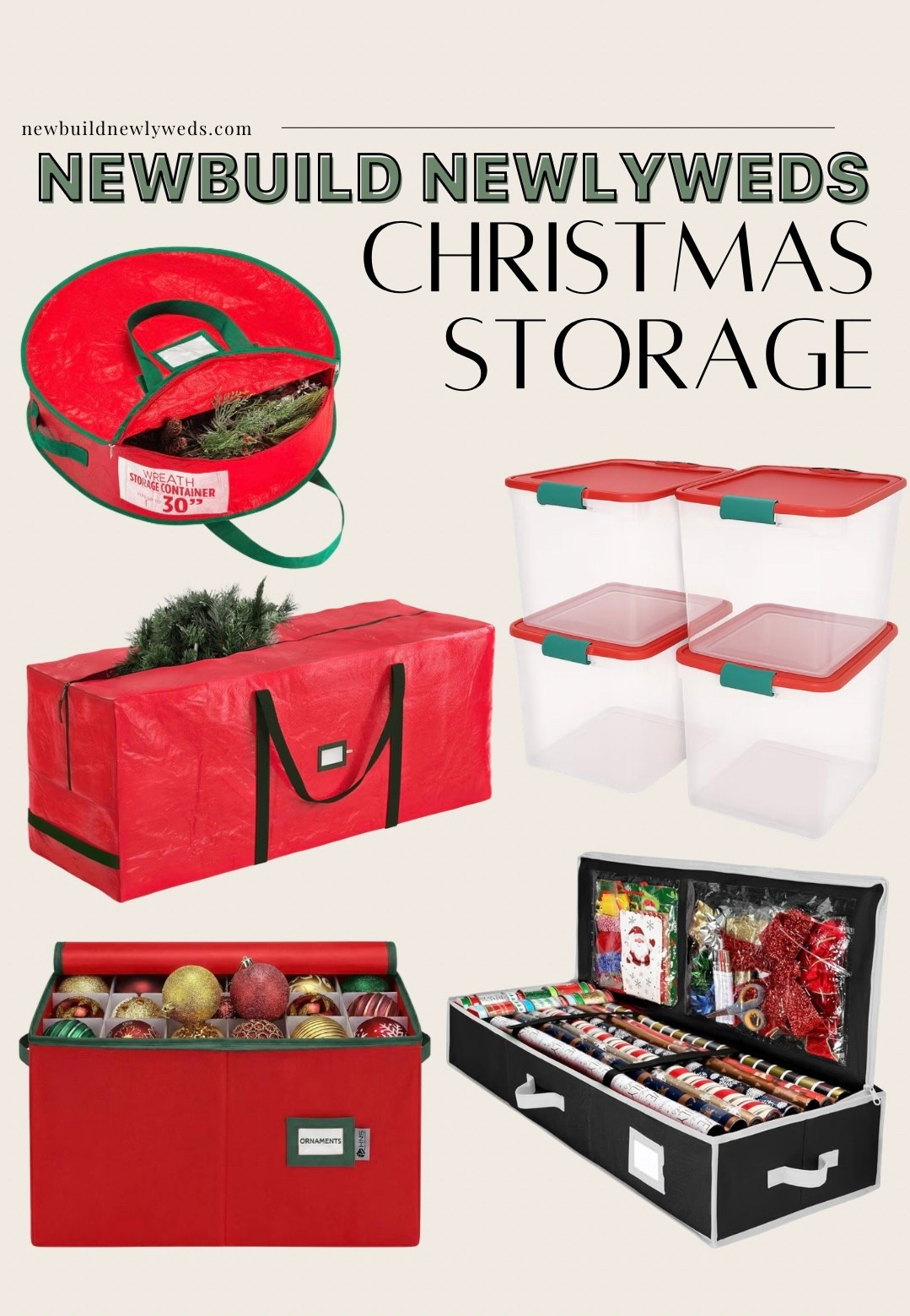 Christmas storage bins under $50! 

#LTKHome #LTKFindsUnder50 #LTKHoliday