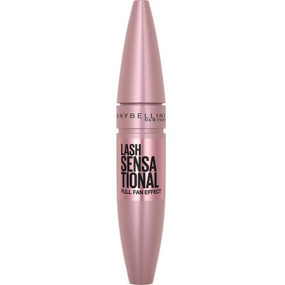 Maybelline Lash Sensational Washable Mascara, Lengthening and Volumizing for a Full Fan Effect, - Very Black | Target