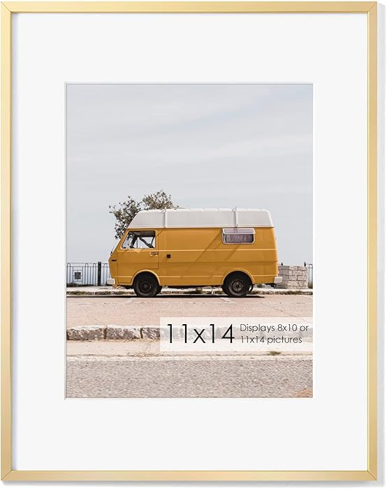 Fun Memories 11x14 Metal Picture Frame- 11x14 Aluminum Photo Frames with 8x10 Mat, High-Definitio... | Amazon (US)