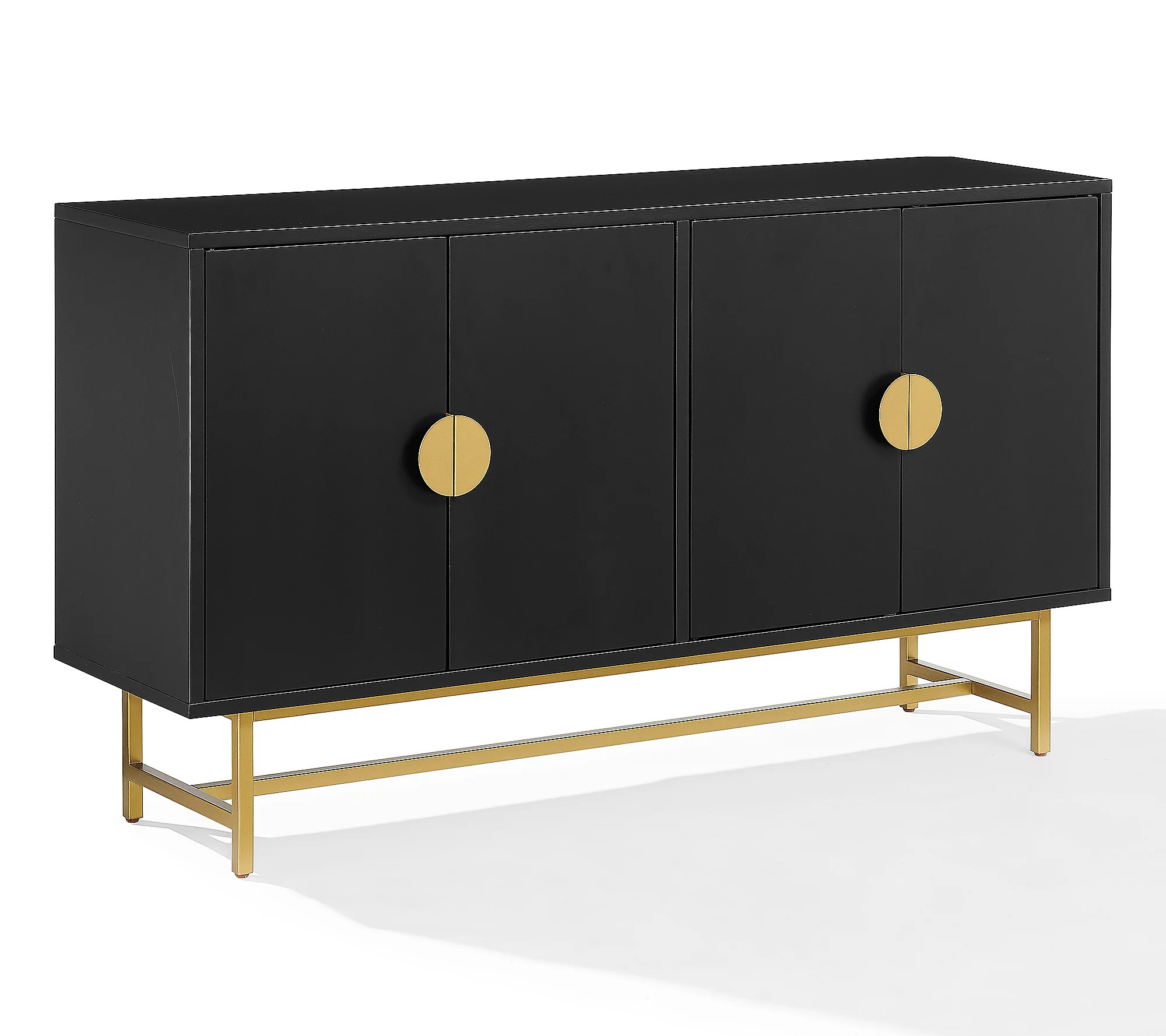 Crosley Blair Sideboard Matte Black/Gold | QVC