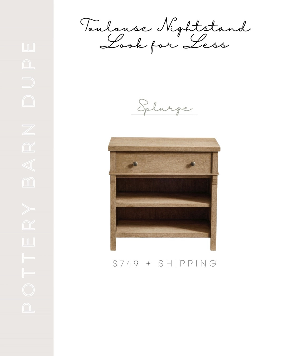 Resharing this one because it keeps being one of my most shopped posts 🤍 The best Pottery Barn nightstand dupes across every style, Farmhouse, Sausalito, Toulouse and Cayman all in one place. Same warm wood tones and timeless styles, way more budget friendly. Linking everything here.

#LTKHome #LTKSaleAlert