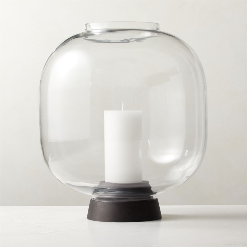 Axl Glass Hurricane Candle Holder Lantern | CB2 | CB2