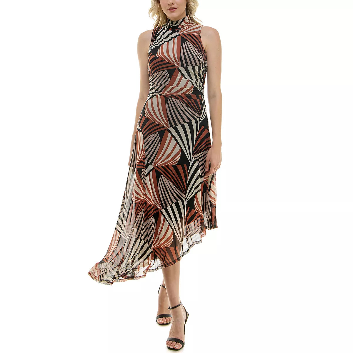 Women's Taylor Victoria Mesh Asymmetrical Dress | Kohl's