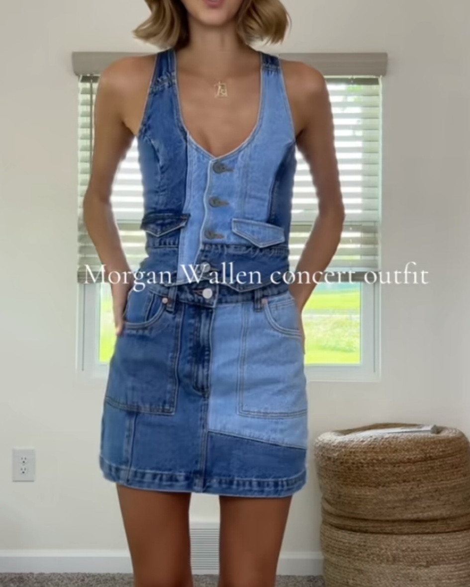 Revolve denim set!! So cute for a country concert!

#LTKStyleTip #LTKParties #LTKFestival