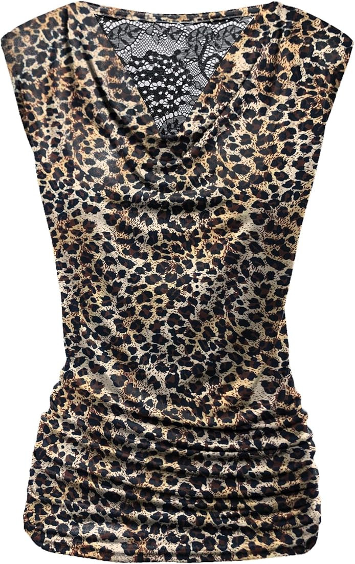 Zeagoo Tank Top for Women Dressy Tops Sleeveless Shirt Stretch Blouse with Side Shirring | Amazon (CA)