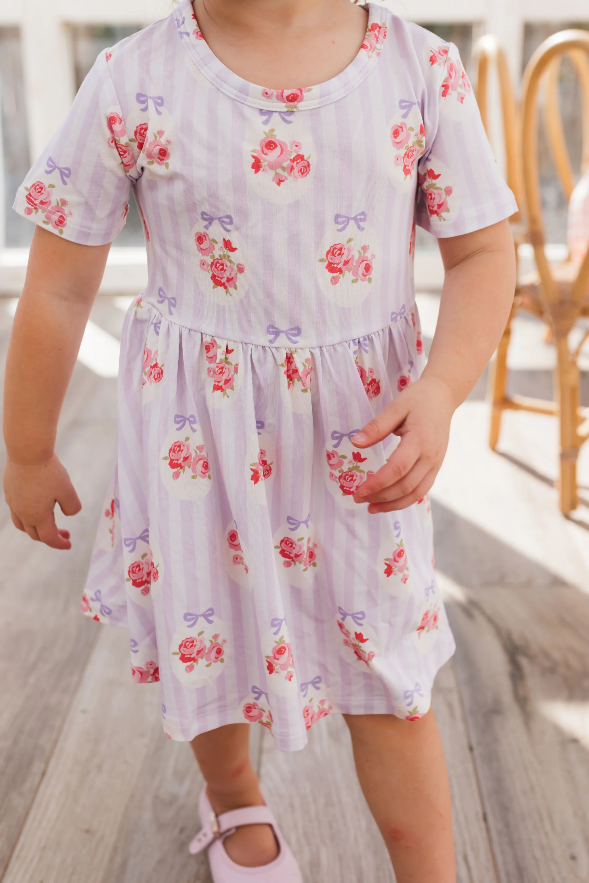 Petal Pop Short Sleeve Twirl Dress | In My Jammers