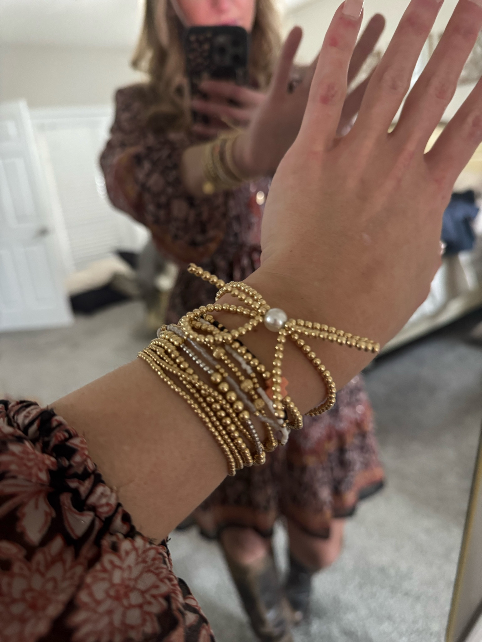 Going on an 14 months wearing these Enewton stacks and Erin Grey stacks without taking them off. I swear, you can’t tell me the price isn’t justifiable when they still look brand new. But I did want to show off the new Beaded Blonde Bow Bracelet because, are you kidding?! How stinking cute! 

#enewton #eringrey #goldfilledbracelets #goldfilledjewelry #tarnishfreejewelry #braceletstacks #beadedblonde

#LTKFindsUnder50 #LTKStyleTip #LTKGiftGuide