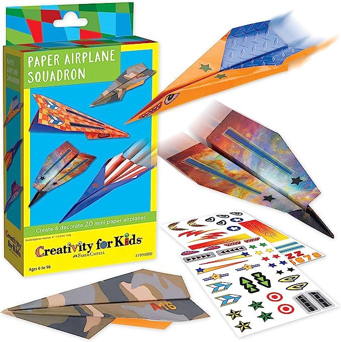 Creativity for Kids Paper Airplane Squadron - Create 20 Paper Planes, Stocking Stuffers for Boys ... | Amazon (US)