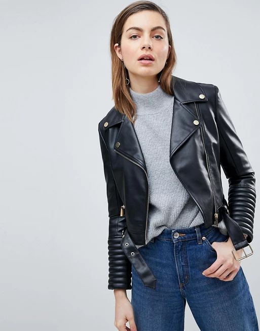 Ivyrevel Leather Look Biker Jacket | ASOS UK