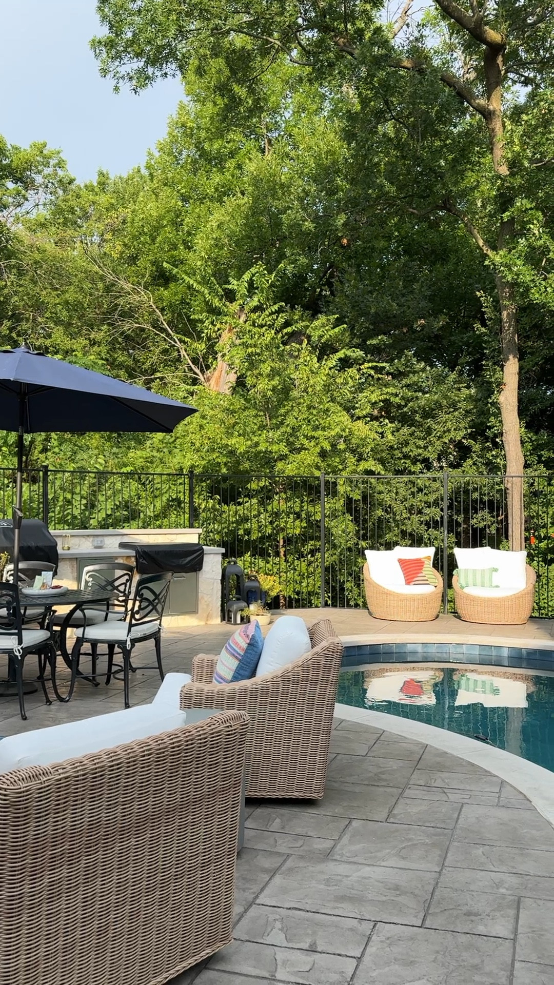 Resort style outdoor furniture, backyard makeover, pool renovation, modern transitional, outdoor fireplacee

#LTKSeasonal #LTKHome