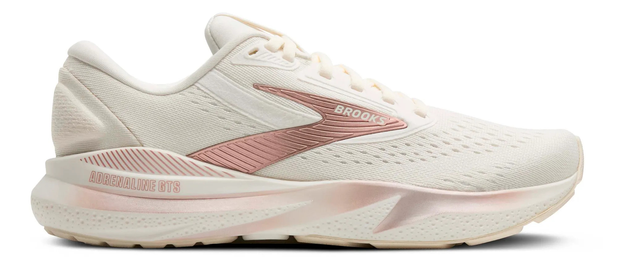 Women's Brooks Adrenaline GTS 24 - Coconut / Rose Gold, Size: 10.5, Medium | Footwear - Road Runner Sports | Road Runner Sports