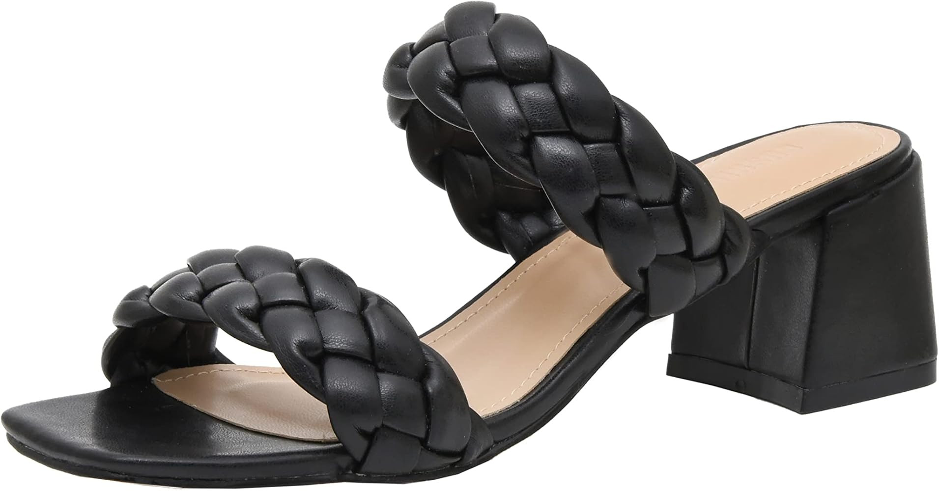 CUSHIONAIRE Women's Onyx braided Heel Sandal +Memory Foam Wide Widths Available | Amazon (US)