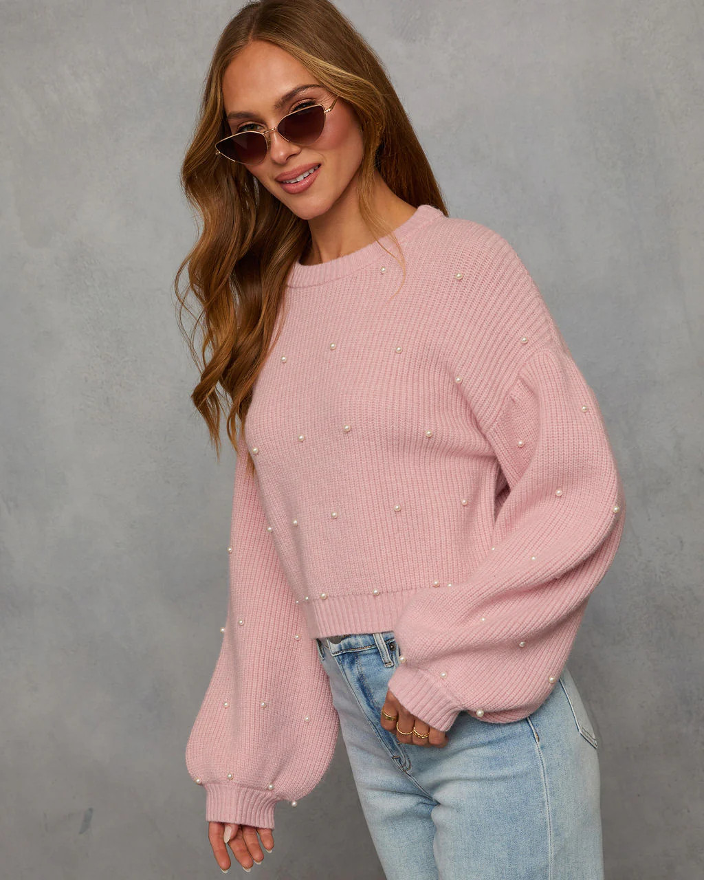 Oh My Darling Pearl Embellished Sweater | VICI
