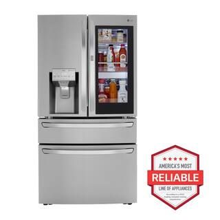 LG 30 cu. ft. French Door Refrigerator, InstaView, Full-Convert Drawer, Craft Ice in PrintProof Stainless Steel | The Home Depot