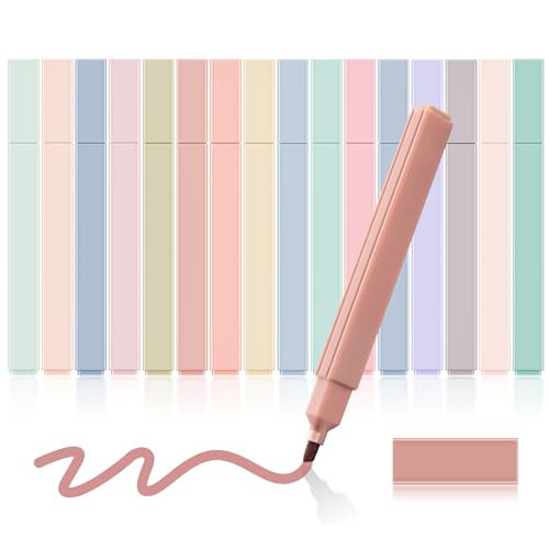 Highlighters Pastel Pens Aesthetic Highlighters Cute Highlighter 16 Morandi Colors Bible Pens No Bleed With Soft Tip Aesthetic Pens Markers Kawaii Stationary For Students School Office Supplies | Amazon (US)