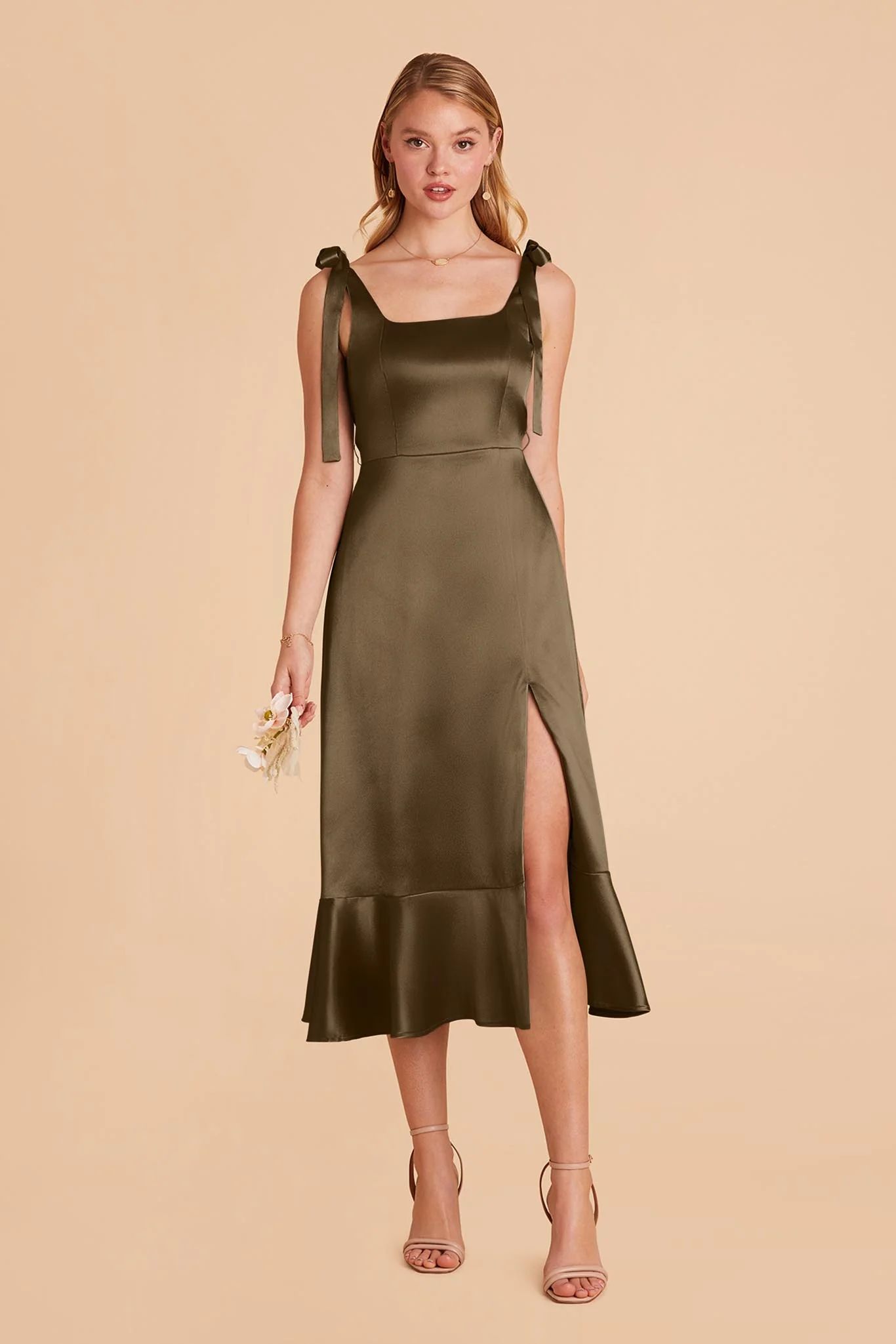Eugenia Convertible Midi Dress - Olive | Birdy Grey
