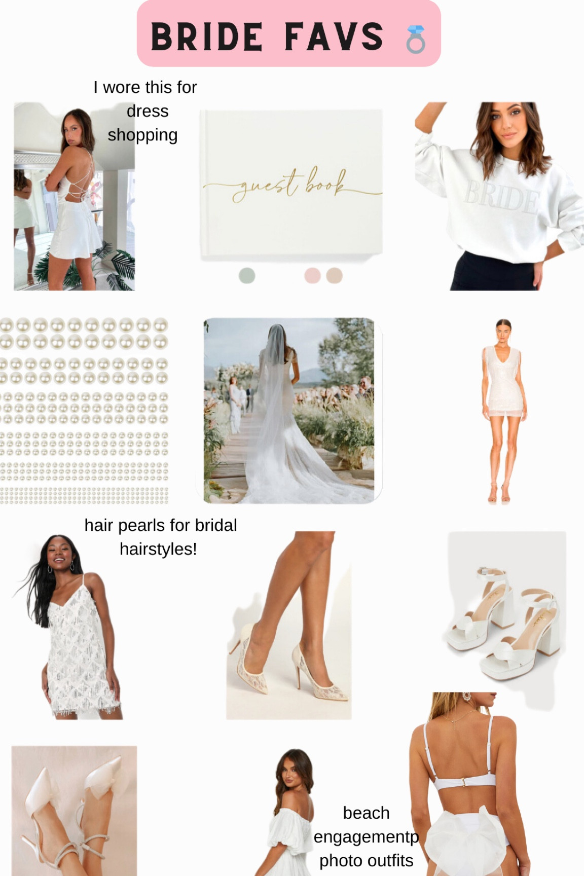 bride, guestbook, bridal shoes, white  shoes, wedding shoes, bridal hair, hair pearls, hair accessories, sparkly dress, holiday outfit, NYE dress, bachelorette, bridal shower, rehearsal dinner, veil

#LTKwedding #LTKHoliday #LTKCyberWeek