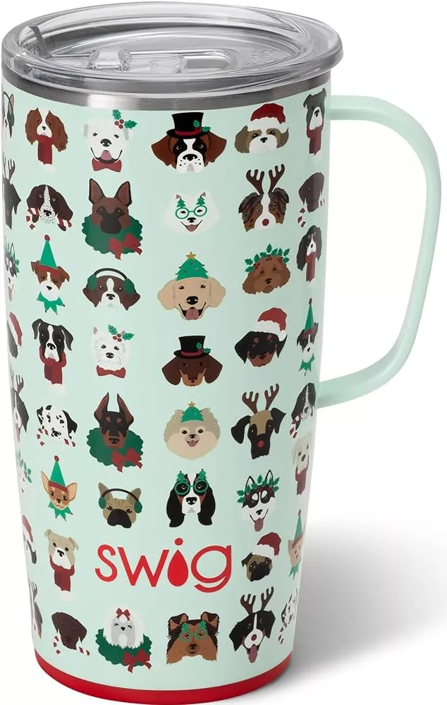 Swig Life Mega Mug with Comfort Grip Handle - Sun Dance Insulated Stainless Steel - 40oz - Dishwasher Safe with A Non-Slip Base