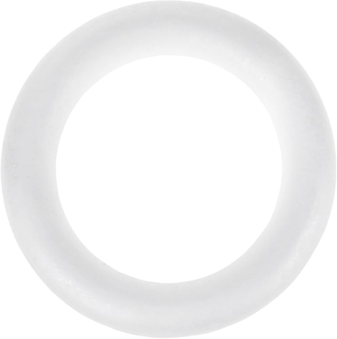 Craft Foam Wreath, 12-inch, White | Amazon (US)