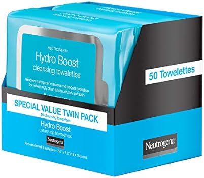 Neutrogena Facial Cleansing Makeup Remover Wipes with Hyaluronic Acid Hydrating PreMoistened Face... | Amazon (US)