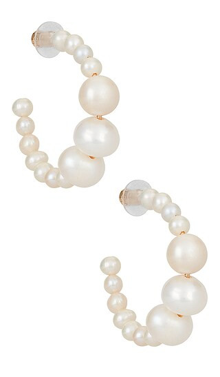 Chiara Earrings in Pearl | Revolve Clothing (Global)