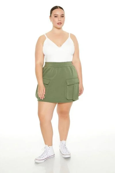 Plus Size Cargo Mini Skirt | Forever 21