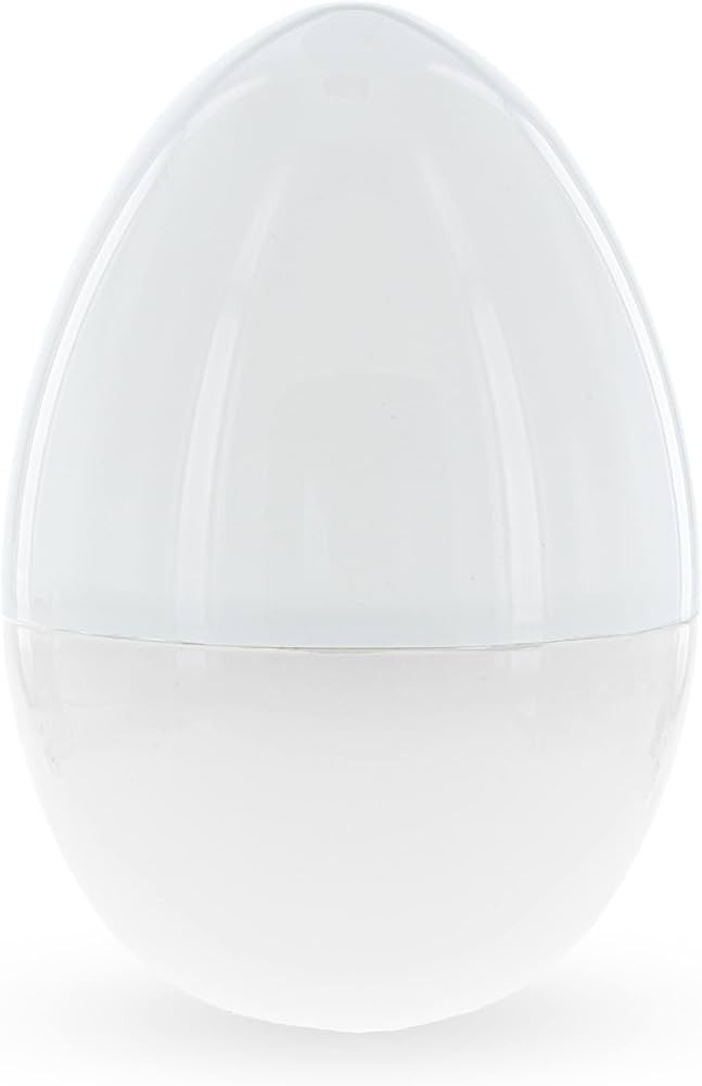 BestPysanky Giant Two-Tone White Plastic Easter Egg 12 Inches | Amazon (US)