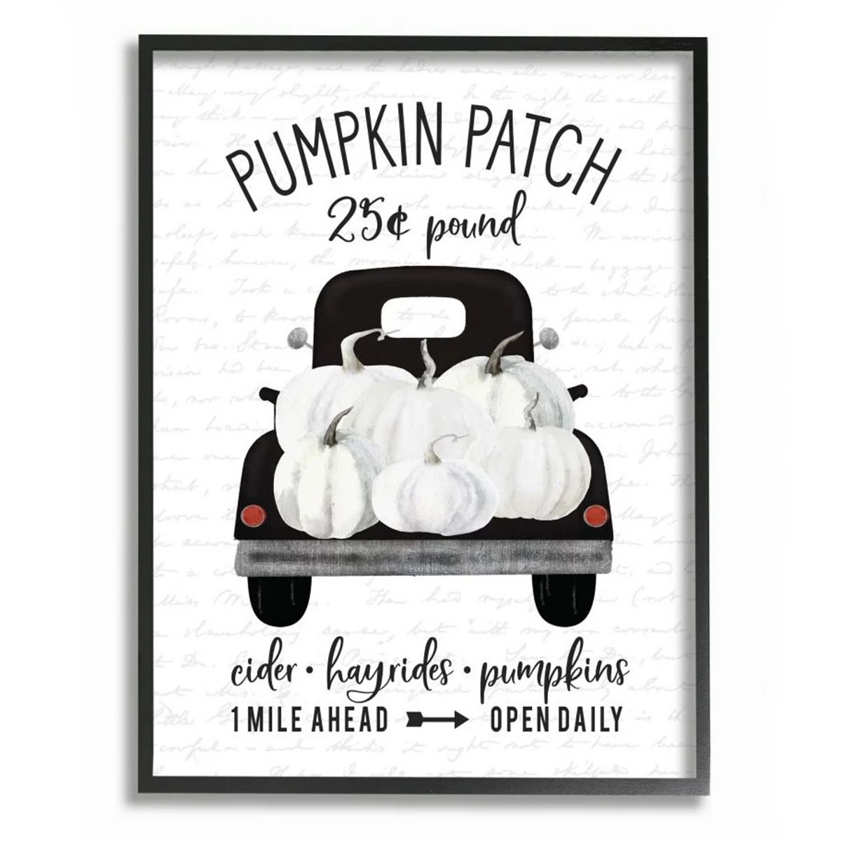 Stupell Home Decor Pumpkin Patch Farm Truck Sign Country Autumn Harvest Wall Art | Kohl's