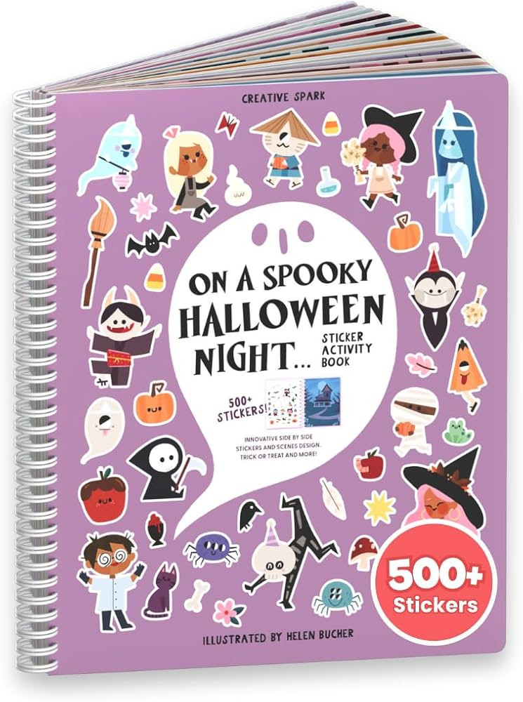 Halloween Sticker Book for Kids 3-5 Spooky, Children's Crafts (500+ Cute Halloween Stickers for K... | Amazon (US)