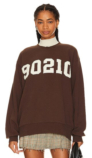 Beverly Hills Washed Printed Sweatshirt in Ganache & Ivory | Revolve Clothing (Global)