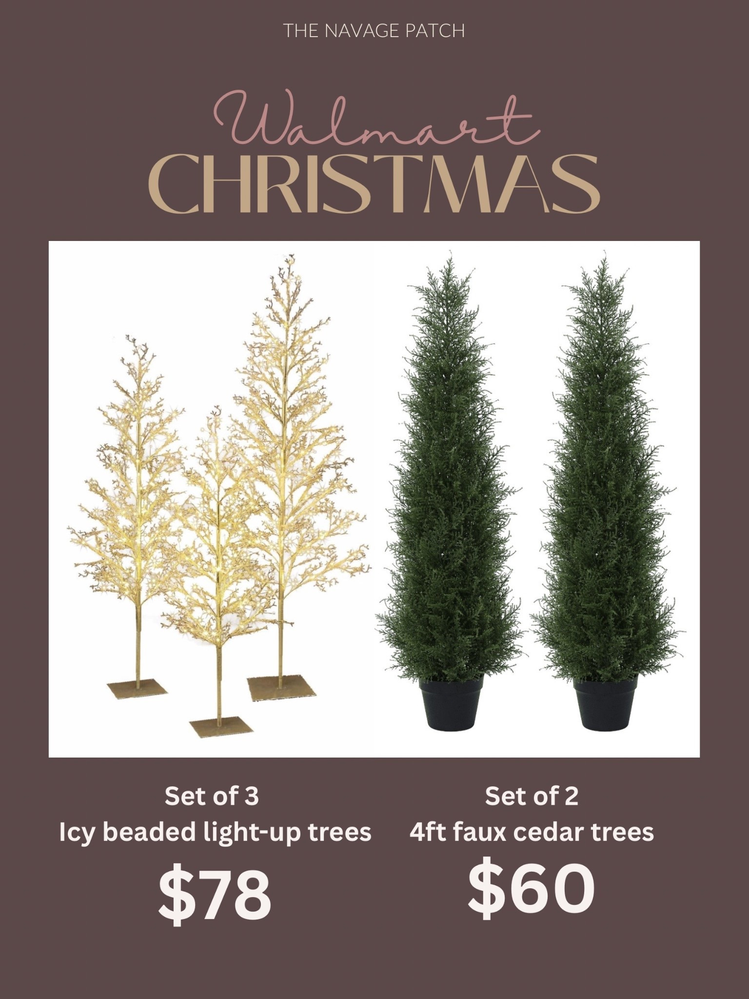 Walmart Christmas finds, 4ft cedar tree, twinkling light-up tree

#LTKHoliday #LTKSeasonal #LTKSaleAlert